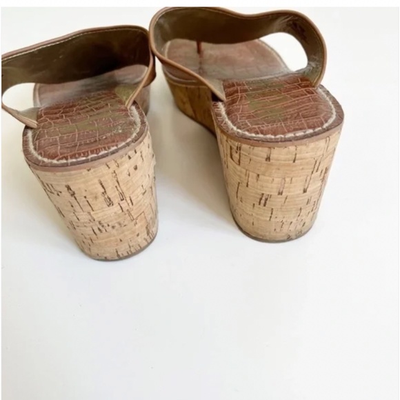 Sam  Edelman | Ruth Leather Wedge Platform Sandals Size 9 - Picture 5 of 5